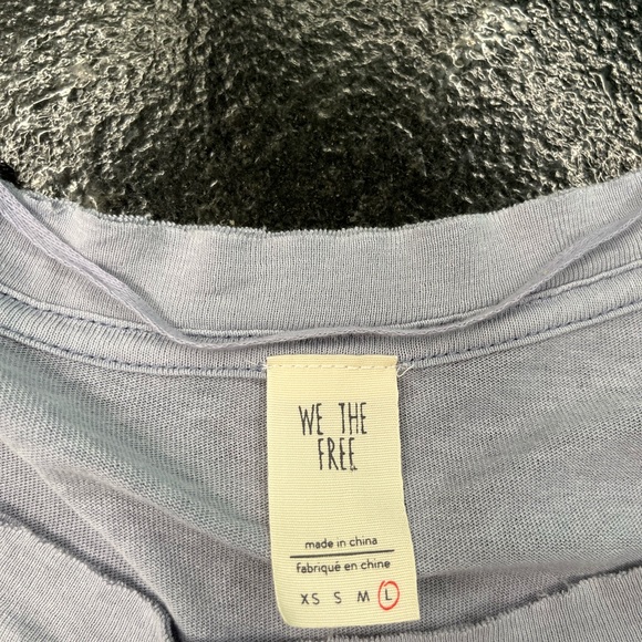 Free People We The Free balloon sleeve top, Color: Light blue, Size: Large - Picture 3 of 5